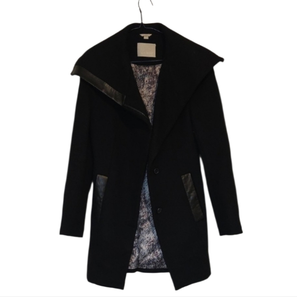 Soia & Kyo Black Wool Trench Coat